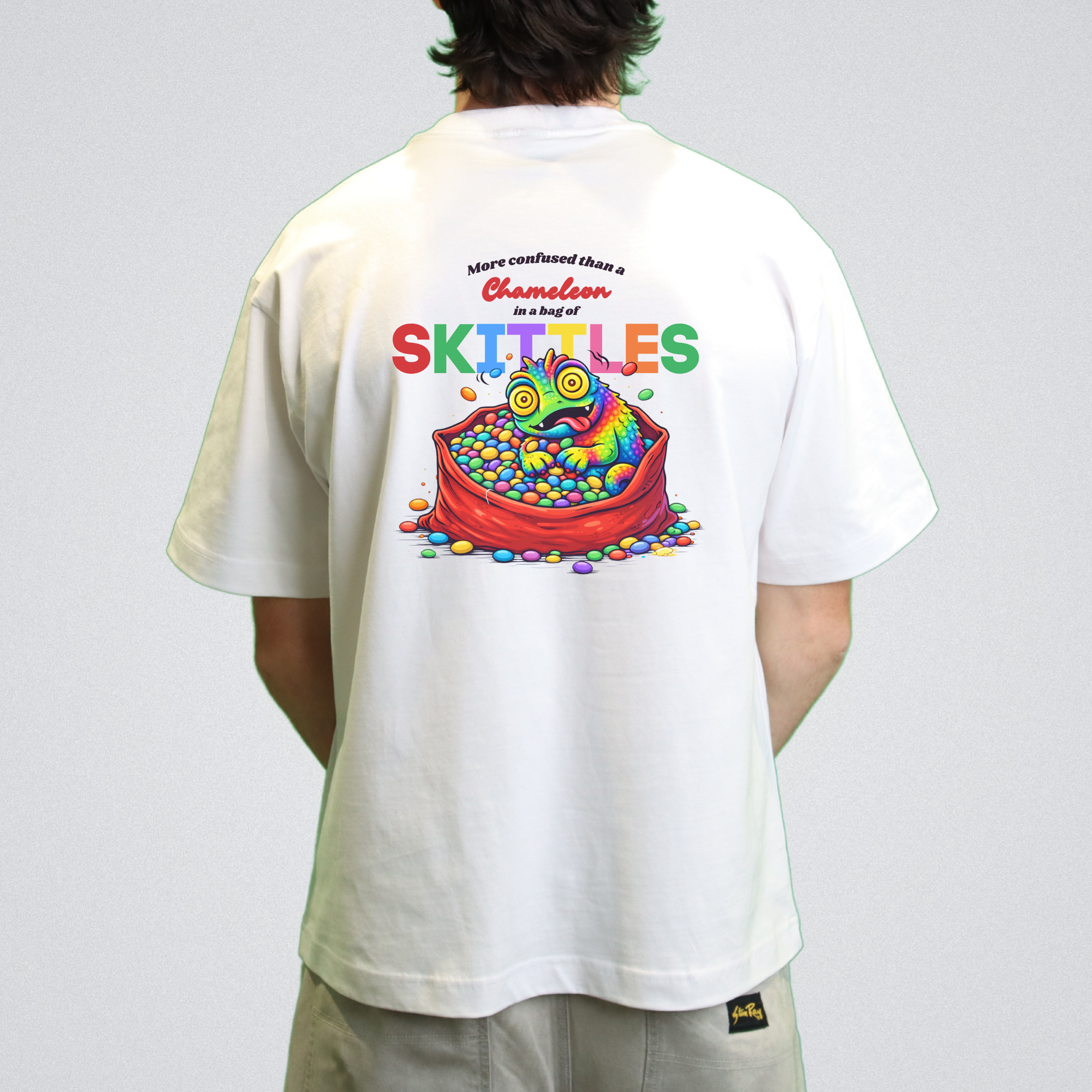 Chameloen in a bag of skittles Tee