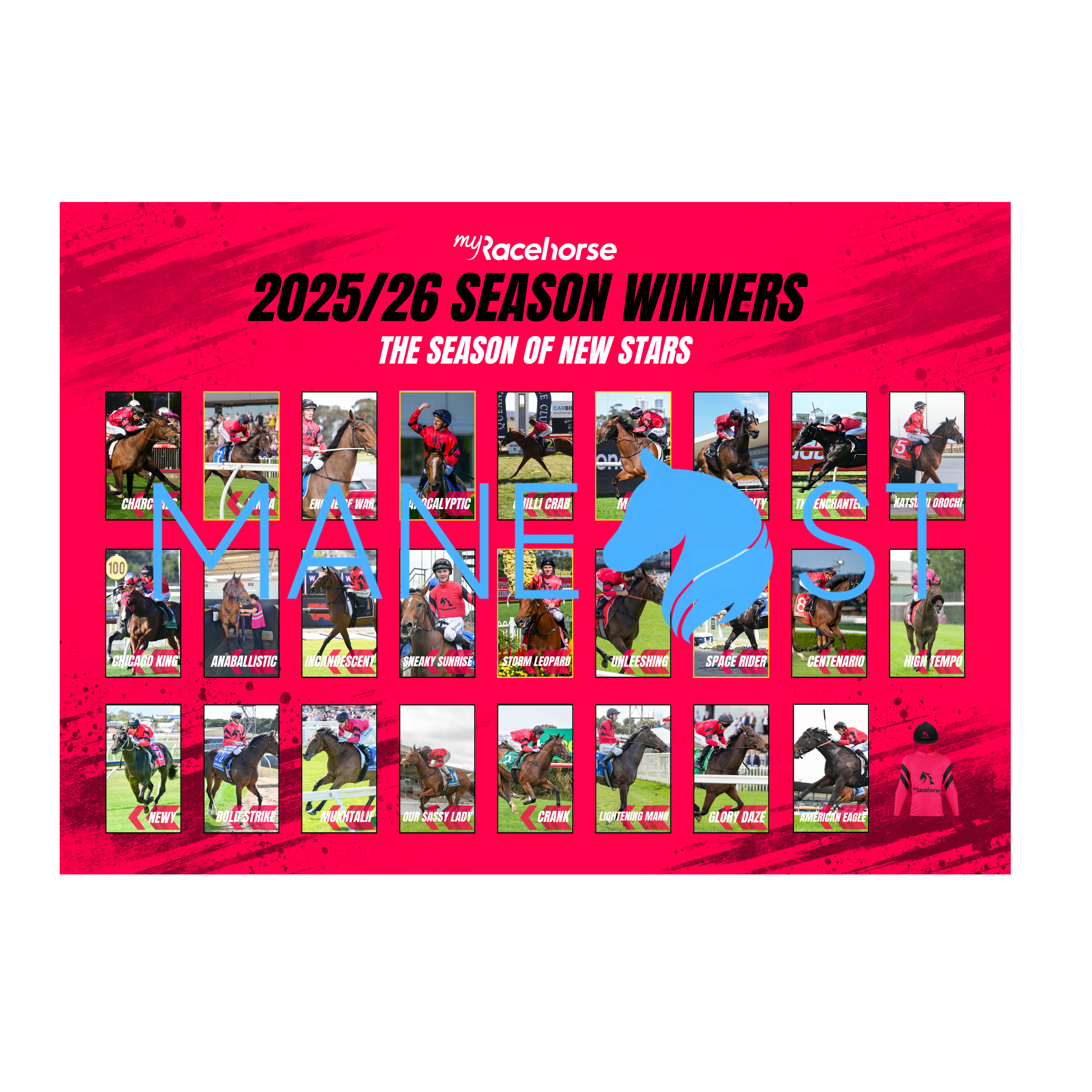 MyRacehorse Winners - 2025/26 Season Print