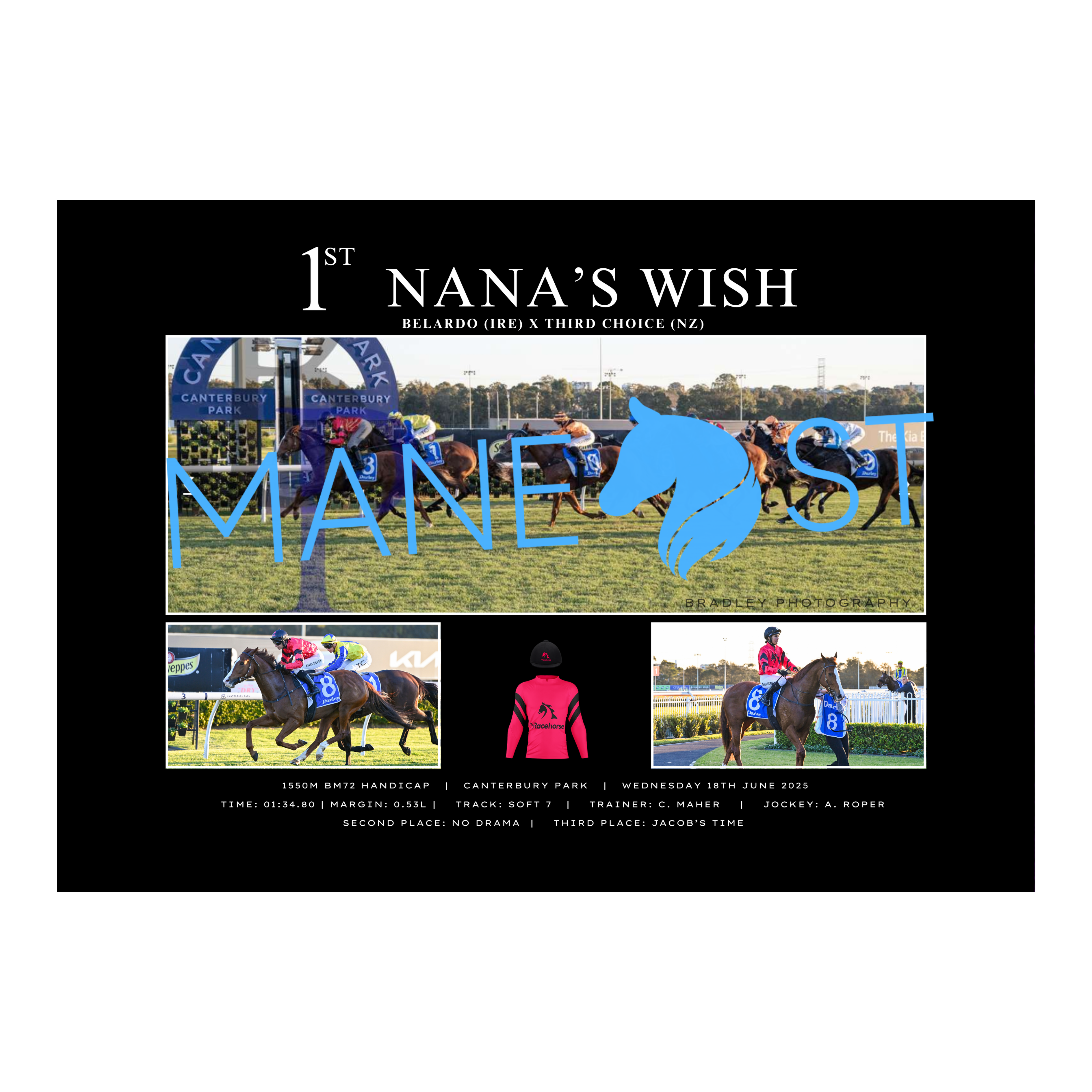 Nana's Wish Canterbury 2025 Win - Standard