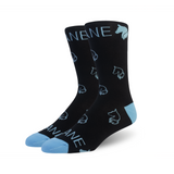 Mane St Charcoal - Bamboo Cotton Socks
