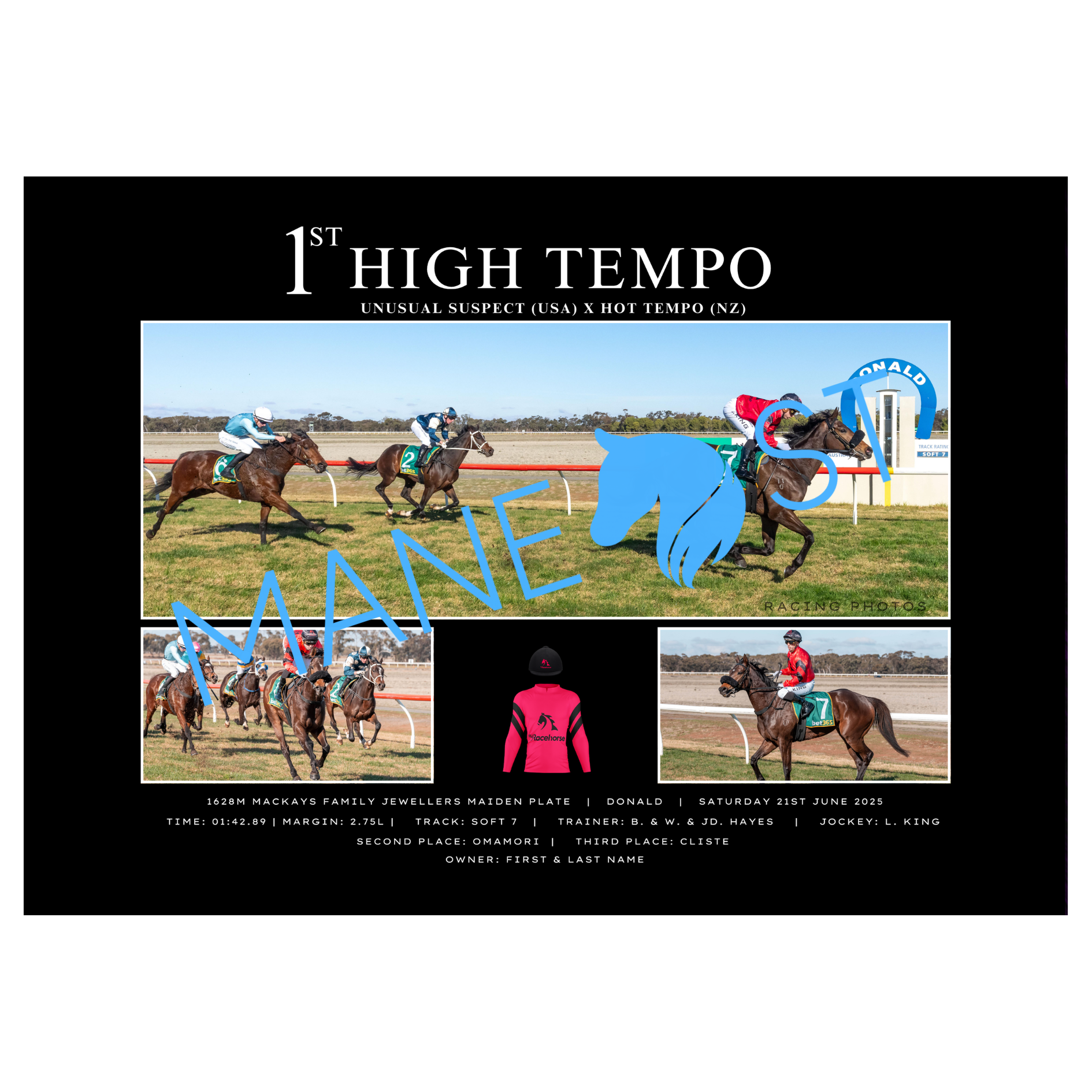 High Tempo Maiden Win - Personalised